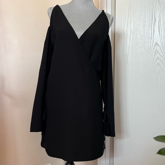IRO Lebeca Black Cold Shoulder Shift Mini Dress 36/ 4 - Picture 5 of 16